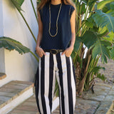 PANTALON RAYAS VERTICALES NEGRO