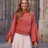 BLUSA CAPA SALMÓN