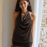 TOP TERCIOPELO MARRON