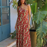 VESTIDO RAMOS ASIMETRICO CALDERO