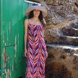 VESTIDO IKAT MORADO