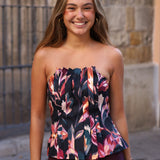 TOP ALEJANDRA ESTAMPADO NEGRO