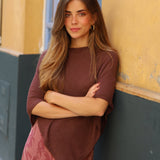 PONCHO PAULA MARRON