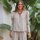 CHAQUETA LINO RAYAS