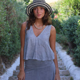TOP NURIA LINO GRIS