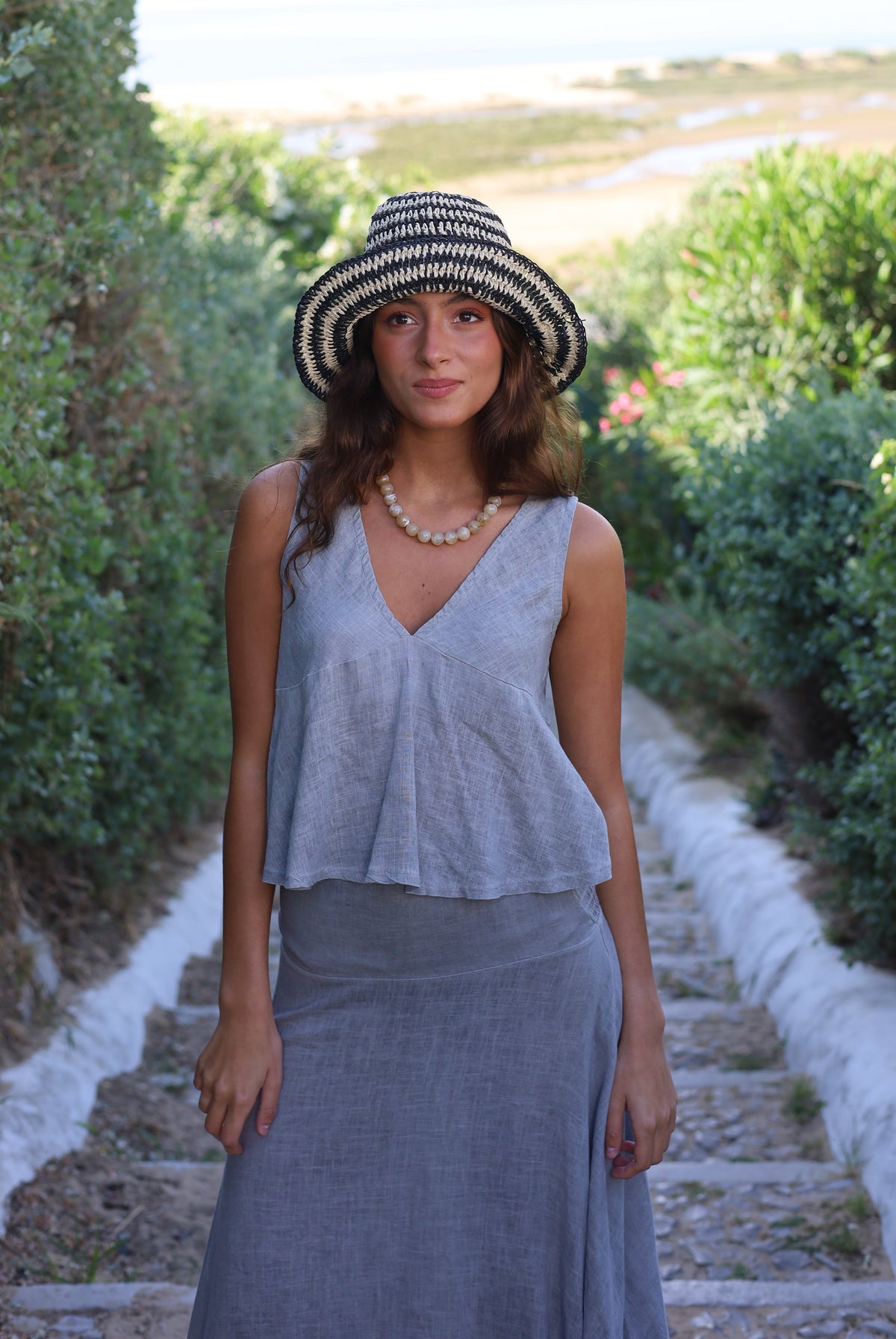 TOP NURIA LINO GRIS