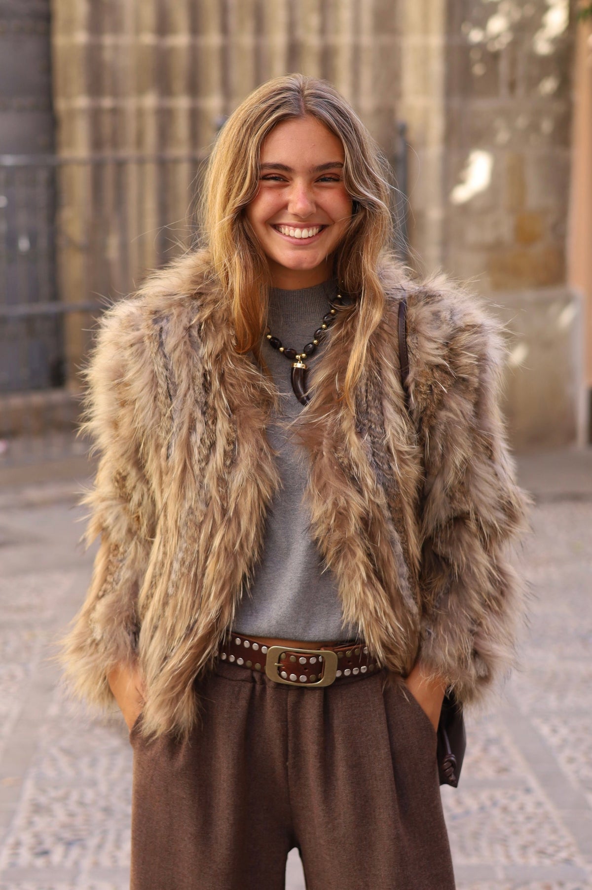CHAQUETA PELO PLUMAS NATURAL