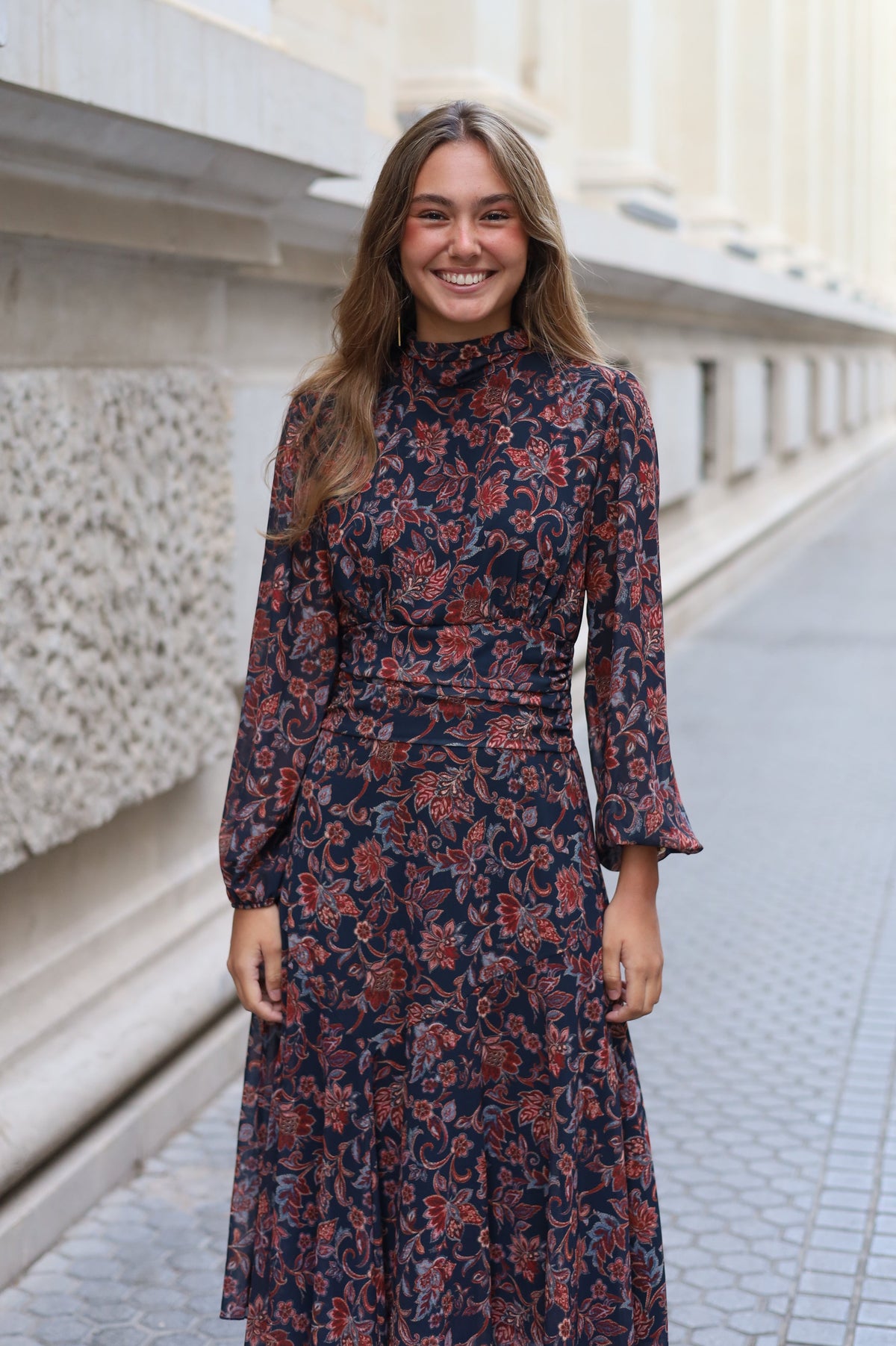 VESTIDO PAPIRO PETROLEO