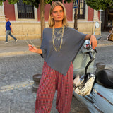PANTALÓN CUADROS ROSA