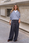 PANTALÓN LETI CUADROS GRISES