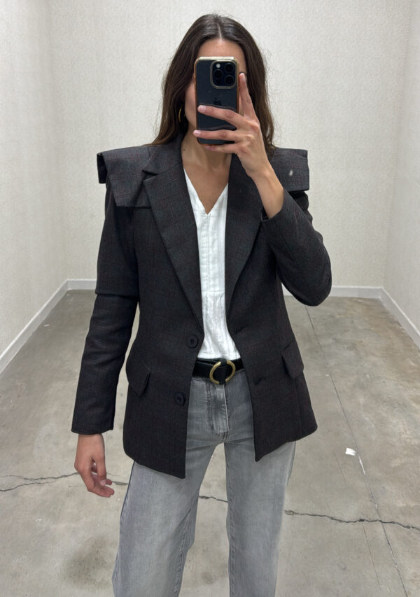 BLAZER TERESA GRIS CUADROS