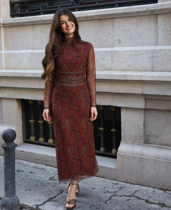 VESTIDO PEKIN FLORES