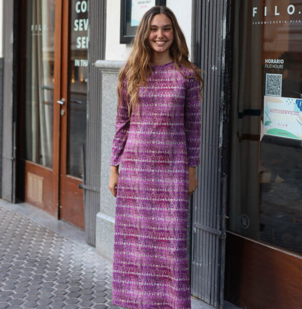 VESTIDO BRILLO MORADO