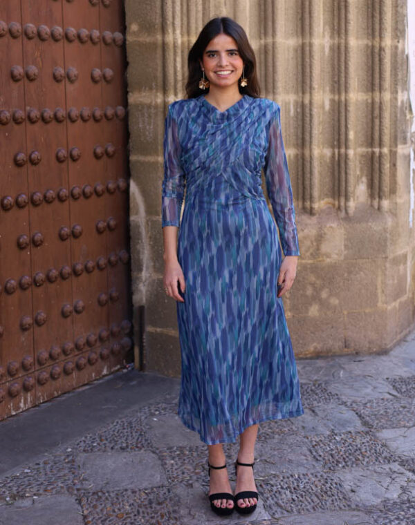 VESTIDO CAROLINA TUL AZUL